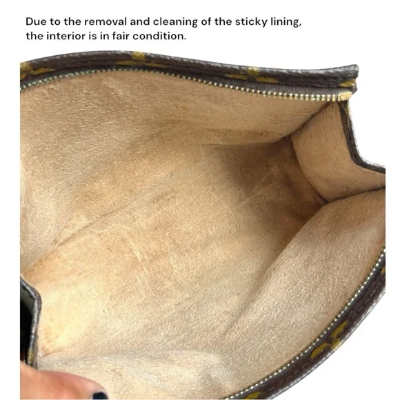 Vintage LOUIS VUITTON Monogram Toiletry 19 Pouch Clutch Bag Brown Authentic - Picture 8 of 17